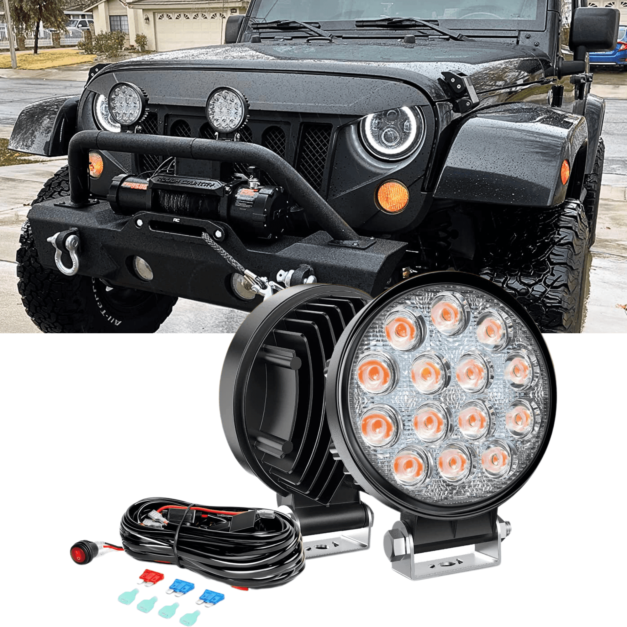 Nilight Led Round Light Bar 4.5