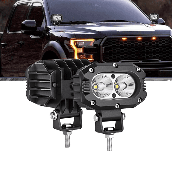 Nilight 4 Inch LED Flood Light Pods 2PCS 24W Wide Beam Auxiliary Driving Lights, IP67 Waterproof Offroad LED Pods for Truck SUV ATV UTV Tractor Boat Motorcycle