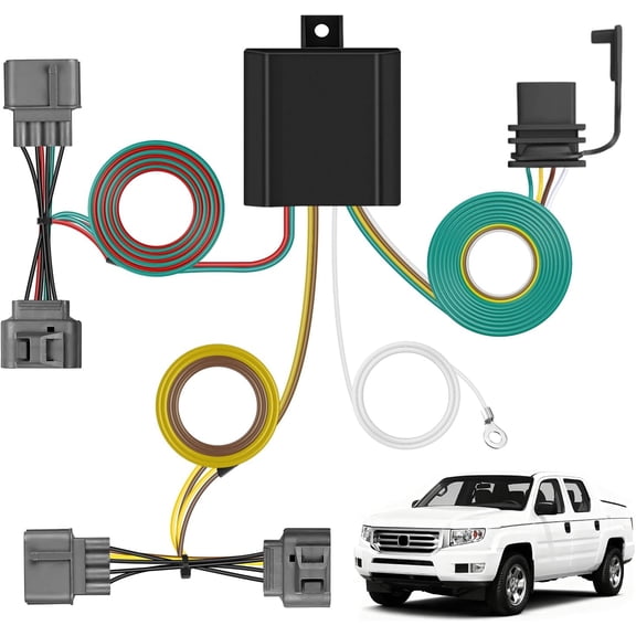 Nilight 4 Pin Trailer Wiring Harness Kit Vehicle Standard 4 Way Connector Custom for 2006 2007 2008 2009 2010 2011 2012 2013 2014 Honda Ridgeline Simple Fit Hitch