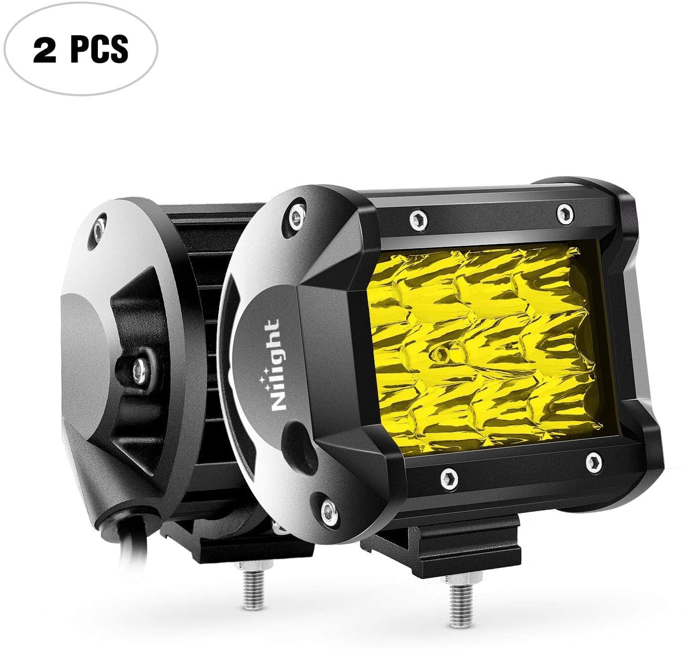 Nilight 4 in 36W LED High Performance Light Bar fits Jeep 2 Pieces