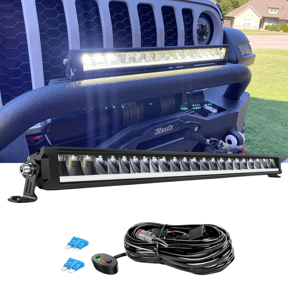 LED Light Bar 40.3" Single Row 160W Super Bright Slim Spot Flood Combo LED Work Light Driving Fog Lamp with Wiring Harness for Pickup Truck ATV UTV