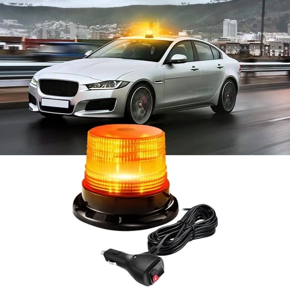 Nilight 40 LED Amber Strobe Light with Magnetic Base, Rubber Feet, 12V-24V for UTV, Car, Truck, Tractor, Golf Carts, Forklift, Bus