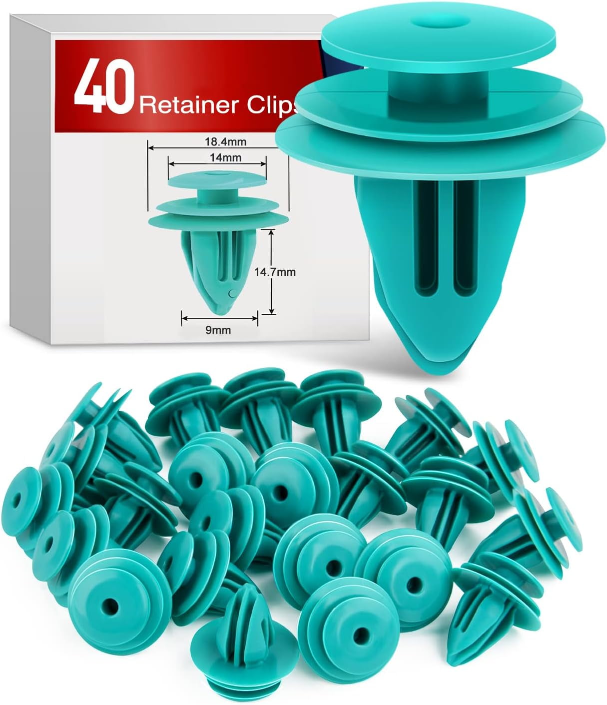 Nilight 40PCS Trim Door Panel Retainer Clips, Car Push Fastener Clips for Corolla Camry Sequoia