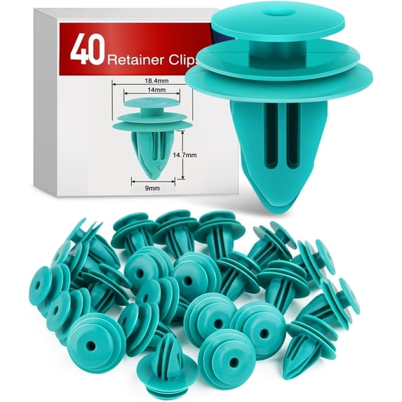 Nilight 40PCS Trim Door Panel Retainer Clips, Car Push Fastener Clips for Corolla Camry Sequoia Tundra Tacoma, Replace 90467-10188,90467-A0005 9mm Hole 2 Years Warranty