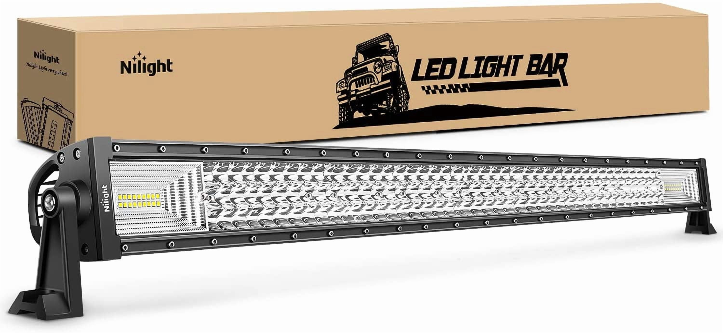 Nilight - LED Light Bar 42Inch 648W Triple Row Flood Spot Combo Led Bar 43000LM Driving Lights Super Bright Led Off Road Lights for Trucks Jeep UTV ATV Boat