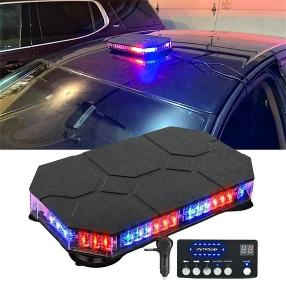 Nilight 42 Led Roof Top Strobe Lights Hazard Emergency Safety Warning Led Flashing Light Bar w/Control Panel Magnetic Mount 12V 24V Car Truck Tractor