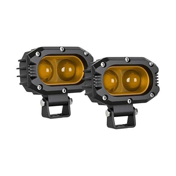 Nilight 48W 4-Inch LED Pod Lights 2-Pack Amber Yellow Spot Beam Off-Road Auxiliary Driving Lamps, IP67 Waterproof Compact LED Pods for Truck SUV ATV UTV Motorcycle Boat Tractor