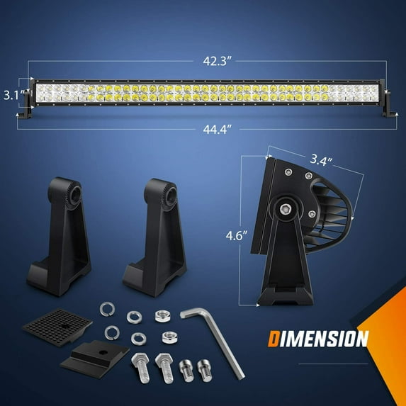 Nilight 4PCS 42 inch 240W LED Work Light Bar Spot Flood Combo off-Road LED Lights ATV SUV Truck Tractor Fog Driving Fog Driving Lamp