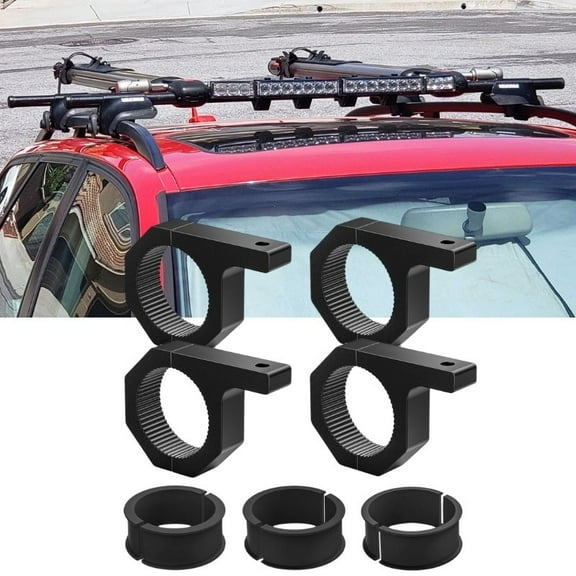 Roll Bar Clamps - 4Pack,Horizontal Roll Cage Clamp 2.135" 2.25" 2.375" 2.5",Bumper Mount Bracket Bull Bar Clamp for LED Light Bar,Cube Lights,ATVs Whips