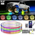 thumbnail image 1 of Nilight 4Pcs 15.5inch Led Wheel Ring Lights RGB with APP and Remote Control Neon Wheel Rim Lights Million Colors w/Turn Signal and Braking Function for Car Van SUV Truck, 1 of 7