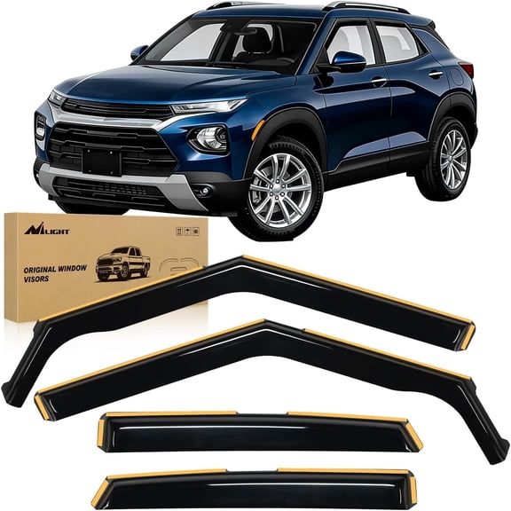 Nilight TrailBlazer Window Deflectors 4 Pcs Ventilation Rain Guards for Chevrolet Chevy 2021-2025