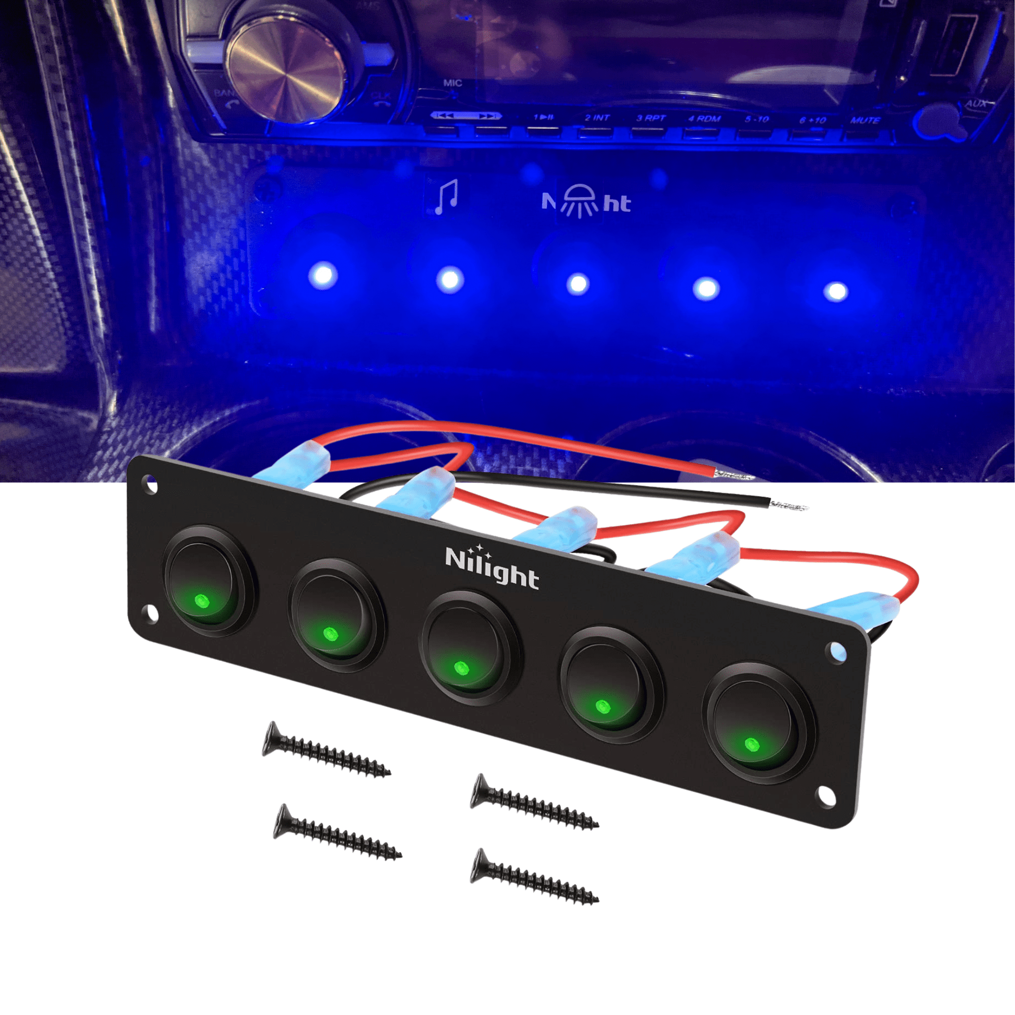 5 Gears 3 Pole 20A On/Off Watertight Switch for Car Truck Boat 12V ...