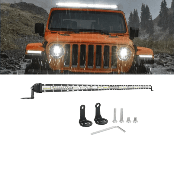 Nilight 50 Inch LED Light Bar with 130 LEDs Single Row Spot Flood Combo Beam for Offroad Trucks SUV ATV UTV