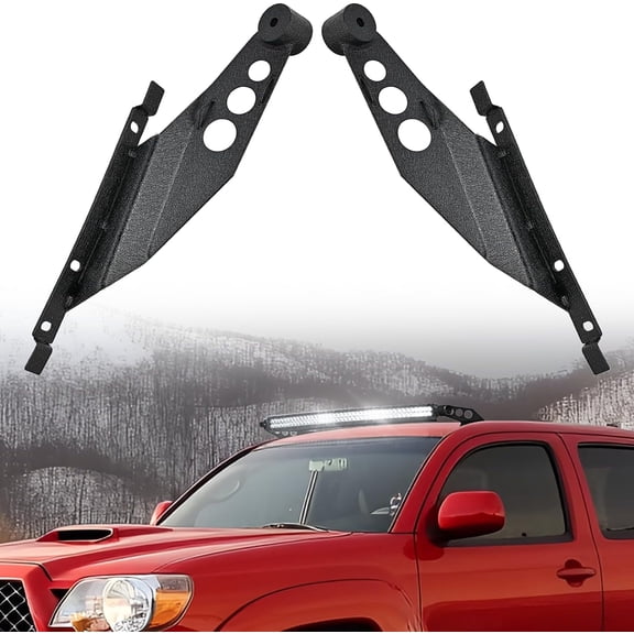 Nilight 50 inch Straight LED Light Bar Bracket Mounting Upper Windshield Roof Cab Brackets Compatible with Toyota Tacoma 2005-2024