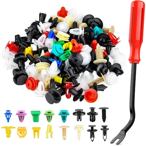 Nilight 501PCS Universal Car Clips Mixed Auto Bumper Fender Trim Door Shield Engine Retainer Rivet Push for GM Ford Chrysler Toyota Lexus Honda Acura Dodge Jeep Fastener Remover,2 Years Warranty