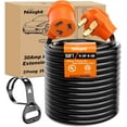 thumbnail image 1 of Nilight 50FT EV Dryer Extension Cord 3 Prong 30 Amp NEMA 10-30P 10-30R Old Dryer Extension Cable Heavy Duty 10 Gauge Pure Copper Wire UL Listed 125/250V for Level 2 EV Charging, 1 of 9