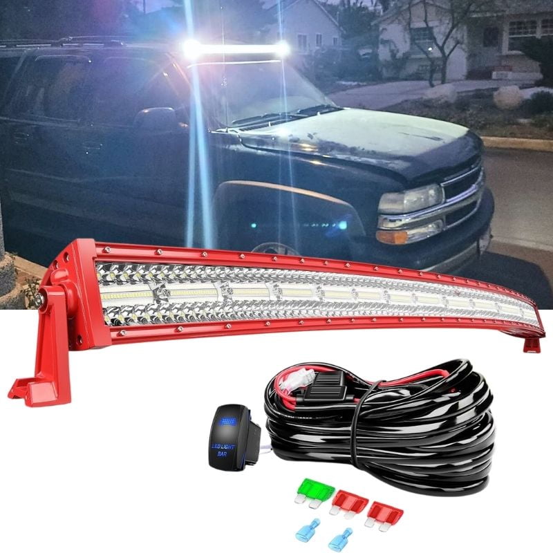 Nilight Led Light Bar 2Pcs60W 4inch Triple Row Spot Flood Combo Lights W/Wiring Kit For Fog