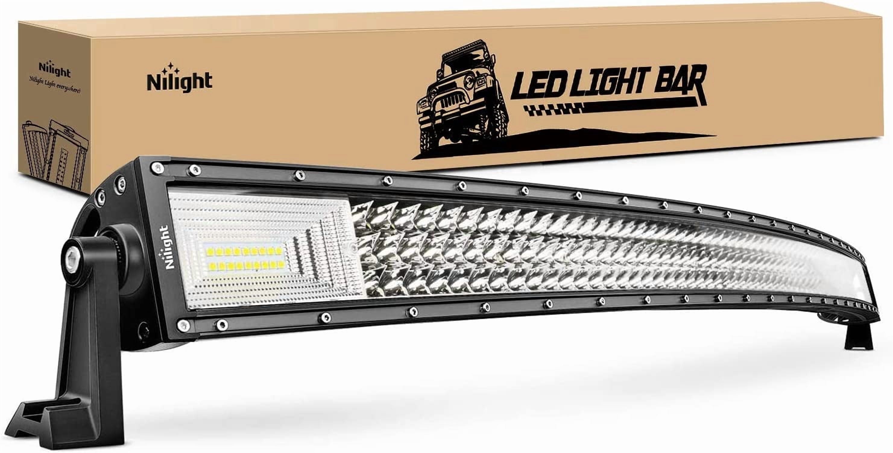 Nilight - LED Light Bar, 52Inch, 783W, 78000LM, Curved Triple Row Flood Spot Combo Beam Off Road Driving Lights for Boat, Trucks
