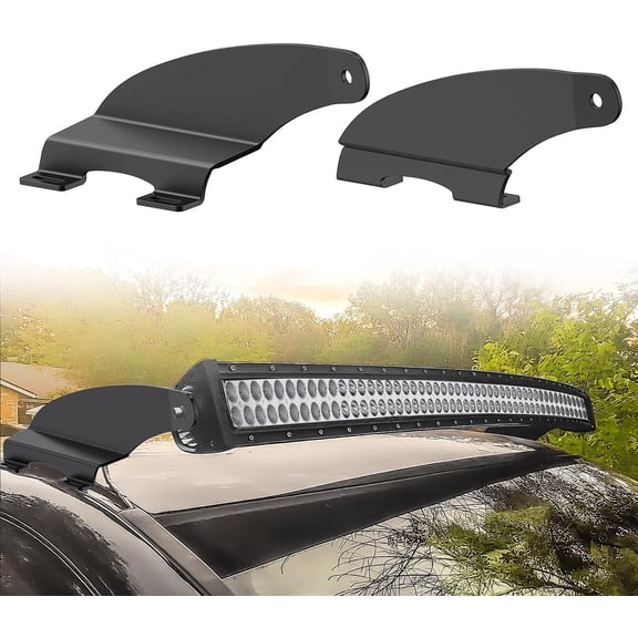Nilight 52 inch Curved LED Light Bar Bracket Mounting Upper Windshield Roof Cab Brackets for Dodge RAM 1500 4th Gen 2009-2018, 1500 Classic 2019-2024 and RAM 2500 3500 2010-2018