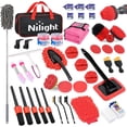 thumbnail image 1 of Nilight 52PCS Car Detailing Kit Auto Cleaning Tools Wash Set with Storage Carry Bag Home Use for Interior Exterior Deep Clean Polish Car Care Windshield Dashboard Seat Air Vents Wheels Tires, Red, 1 of 9