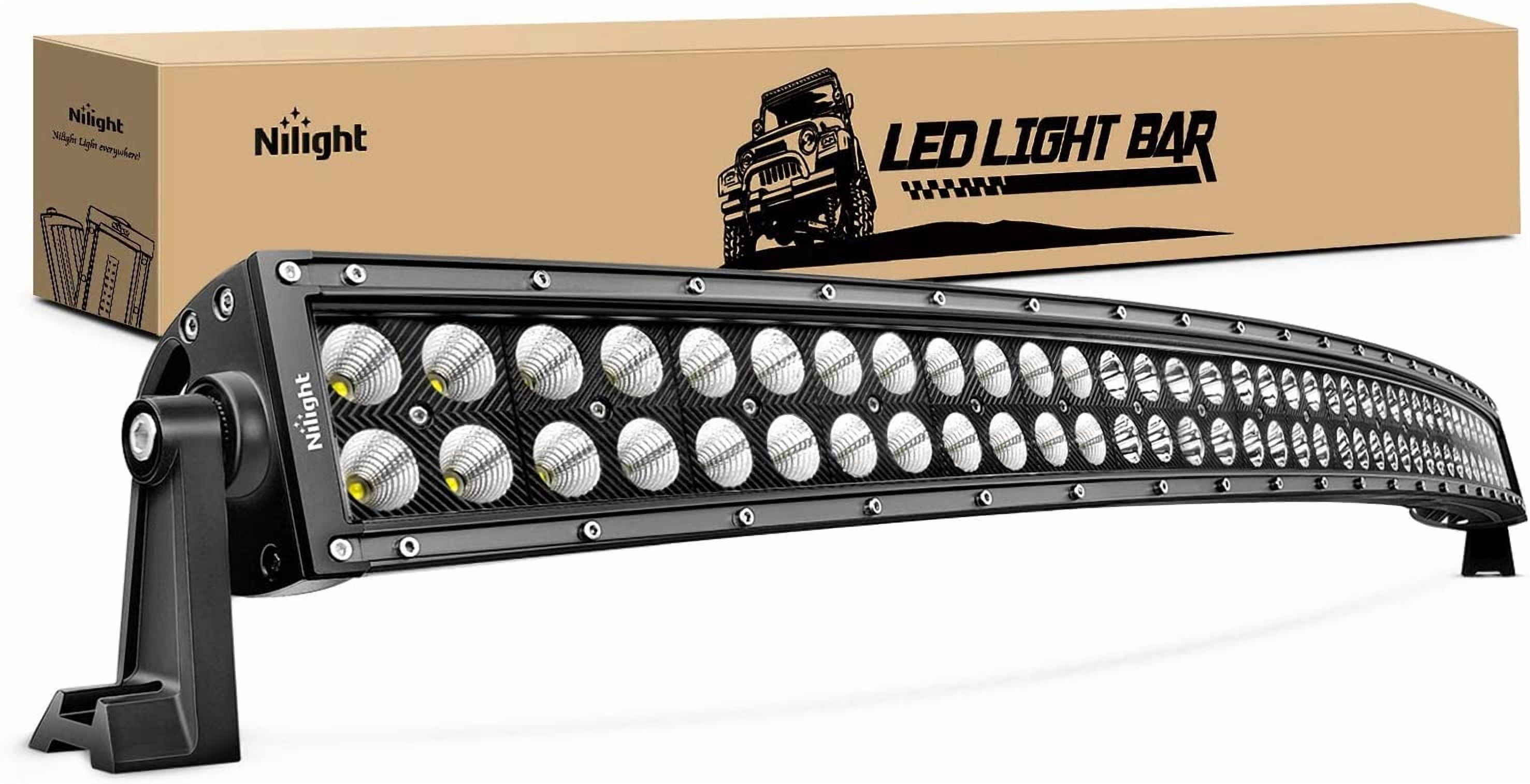 Nilight 54" 312W Curved LED Work Light Spot Flood Combo Bar Driving Fog Lamp off road lights