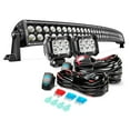 thumbnail image 1 of Nilight 54 inch 312 W Black Curved Work Light Bar Spot Flood Combo Led Light Bar & 2PCS 4inch 18W Spot LED Pods & Wiring Harness Kit for RV ATV SUV Boat Jeep Lamp off-Road Lighting, 1 of 9