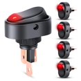 thumbnail image 1 of Nilight 5PCS LED Lighted Rocker Switch 12V Red Illuminated ON Off Toggle Switches 30A 3Pin SPST Oval Shaped 12mm Hole for Automotive Car Truck RV Motorcycles Marine Boats, 1 of 8