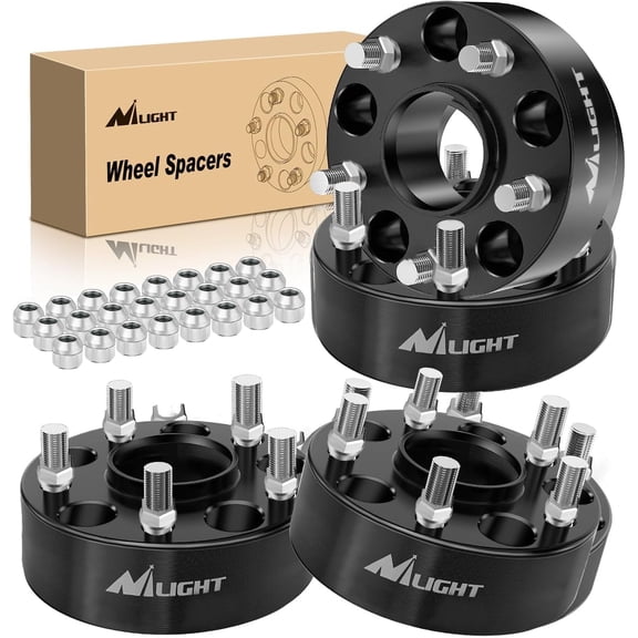 Nilight 5x5.5 Wheel Spacers for 2007-2018 Wrangler JK JKU2005-2010 Grand Cherokee WK1999-2010 Grand Cherokee WJ/WK2 inch Wheel Spacer 5x127mm with 1/2" x20 Stud Hub Bore 71.5mm