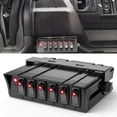 thumbnail image 1 of Nilight - 6 Gang Rocker Switch Box SPST Toggle Switch Panel 12V 24V 20A Switch Panel 60Amp Max for Automotive Cars Vehicles Boats RVs Campers SUVs, 1 of 7