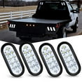thumbnail image 1 of Nilight 6" Oval Led Trailer Tail Lights 10 Led w/Flush Mount Grommets Plugs Stop Turn Tail Reverse Back Up Trailer Lights for RV Truck Jeep (TL-25), 1 of 8