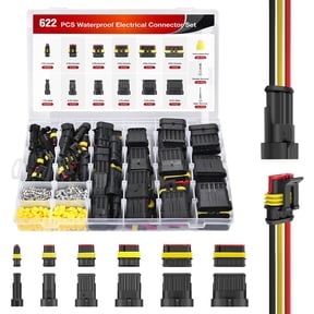 Nilight 622PCS 1 2 3 4 5 6 Pin Electrical Connector Plug Male Female Terminal Wire Connector Waterproof Quick Connect Set for Car Truck Motorcycle Marine Boat 43 Sets, 2 Years Warranty