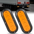 thumbnail image 1 of Nilight 6Inch Oval Tail Light 2PCS 35LED Arrow Amber Running Turn Signals Lights Surface Mount Waterproof for 12V Caravan Truck RV Camper Trailer Bus, 1 of 7