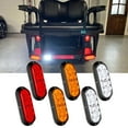 thumbnail image 1 of 6Pcs 6 Inch Oval LED Trailer Tail Lights, 2 Red 2 White and 2 Amber 6" Oval Led Stop Turn Tail Lights Brake Reverse Back Up Trailer Lights Waterproof for RV Truck Bus, 1 of 7