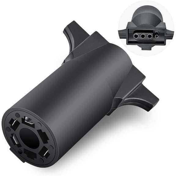 Nilight 7 Way to 4-Way Flat Blade Trailer Adapter Waterproof Rugged Nylon Housing 7 Pin to 4-pin Wiring Connector