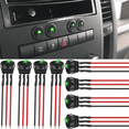 thumbnail image 1 of Nilight 8PCS 12V-24V 20A Green LED Round Rocker Toggle Switch 3 Pin SPST ON Off with 16AWG Pre-Soldered Wires for Car Truck Boat Marine, 1 of 9