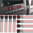 thumbnail image 1 of Nilight 8PCS 12V-24V 20A Red LED Round Rocker Toggle Switch 3 Pin SPST ON Off with 16AWG Pre-Wired Leads for Car Truck Boat Marine, 1 of 8