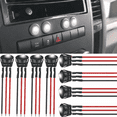thumbnail image 1 of Nilight 8PCS 12V 24V 20A White LED Round Rocker Switch 3 Pin SPST ON Off Toggle with 16AWG Pre-Soldered Wires for Car Truck Boat Marine, 1 of 9