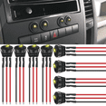 thumbnail image 1 of Nilight 8PCS 12V-24V 20A Yellow LED Round Rocker Toggle Switch 3 Pin SPST ON Off with 16AWG Pre-Soldered Wires for Car Truck Boat Marine, 1 of 9