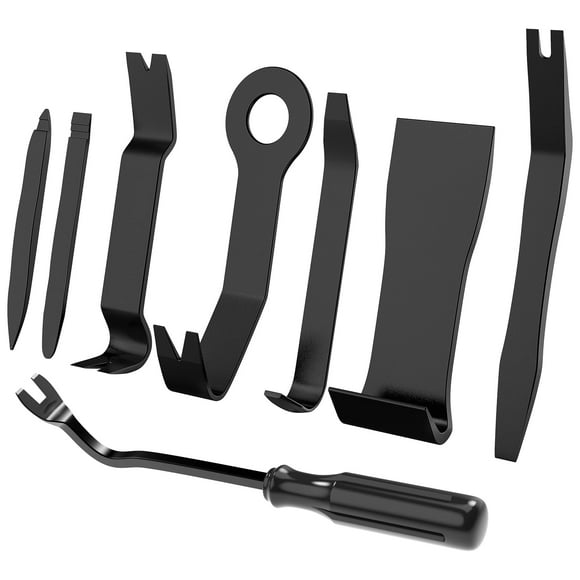 Nilight 8PCS Auto Trim Removal Tool Kit No-Scratch RemovalTool Kit for Car Audio Dash Panel Window Molding Fastener Remover Tool Kit-Black