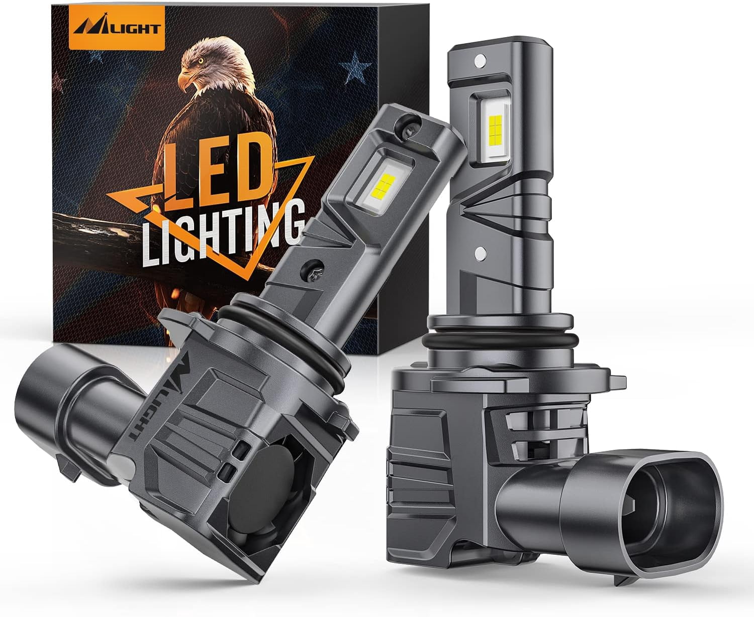 Nilight 9006/HB4 LED Headlight Bulbs 16000LM 500% Brighter Cool White 6000k Wireless LED headlight bulbs Low Beam Halogen Headlamp Upgrade Replacement Small Size Pack of 2