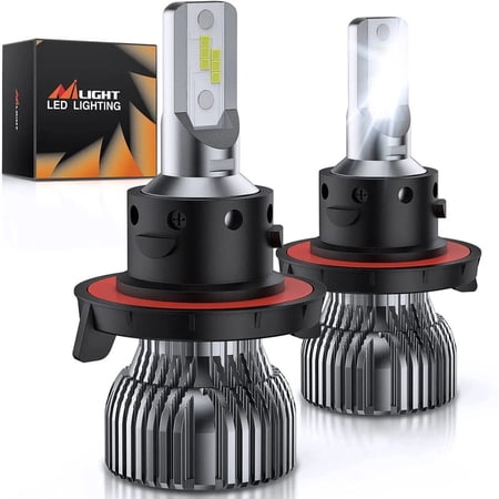 Nilight 9008/H13 LED Headlight Bulbs E20 Series 50W 10000LM 6000K IP67 | 2 BULBS
