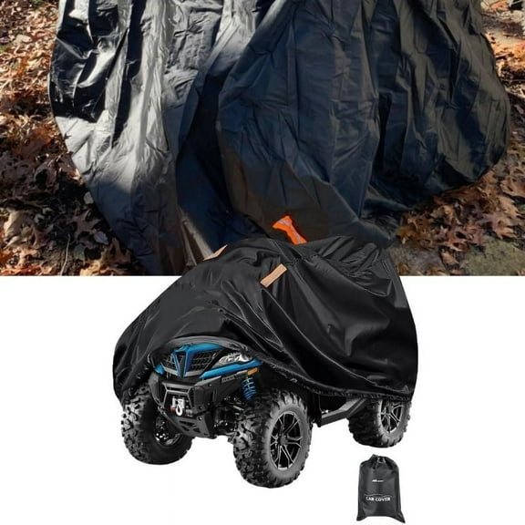 Nilight ATV Cover Waterproof 420D Heavy Duty Ripstop Material 4 Wheeler Quad Cover All Season Weather UV Protection for Kawasaki Yamaha Polaris Suzuki Honda(Black XXL)