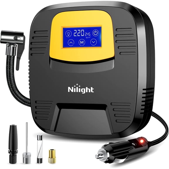 Nilight Air Compressor Tire Inflator Portable Tire Pump 150PSI Auto Car Tire Pump Digital Pressure Gauge Touch Screen Air Pump for Cars Bicycles Air Mattress, 2 Years Warranty