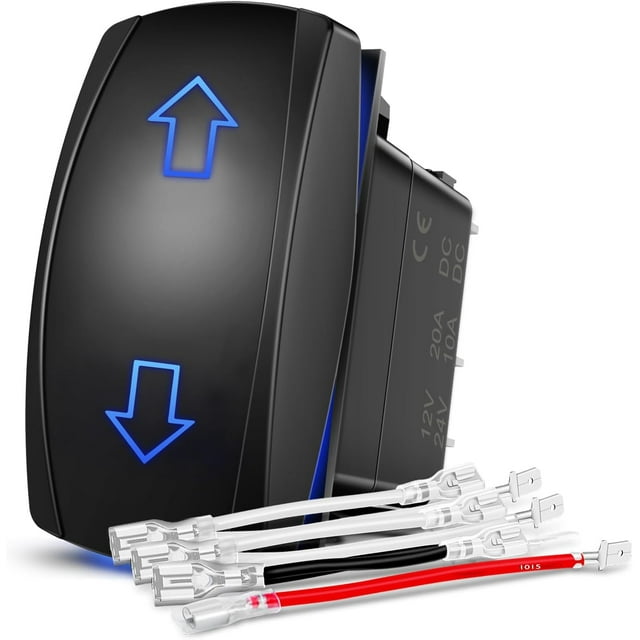 Nilight Arrows Motor Polarity Reverse Momentary Rocker Switch DPDT 20A ...