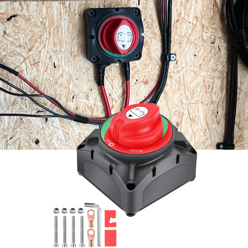 Car Battery Disconnect Switch 12V 24V 48V 1-2-Both-Off Battery Kill ...