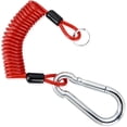 thumbnail image 1 of Nilight Breakaway Trailer Cable Heavy Duty Stainless Steel Spring Towing Coiled Wire Extend to 4FT Safety Straps Ground Clip Replacement for RV Camper Boat Vehicle, 1 of 9