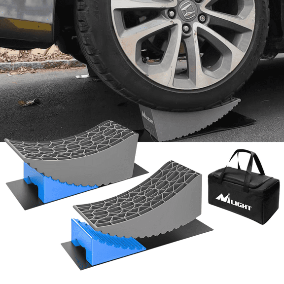 Nilight RV Leveler 2Pcs Camper Leveling Blocks Ramp Support Dual Axles, Up to 35,000lbs, Fast RV Accessories Leveling System for Travel Trailer, Motorhome