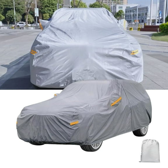 Nilight Car Cover Waterproof All Weather fo SUV, Heavy Duty Outdoor Full Cover Rain Sun UV Protection with Zipper Cotton, Extra Thick Car Covers,Universal Fit for SUV Jeep-Length (191" to 200")