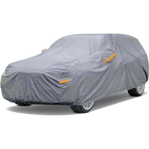 Nilight Car Cover Waterproof All Weather fo SUV, Heavy Duty Outdoor Full Cover Rain Sun UV Protection with Zipper Cotton, Extra Thick Car Covers,Universal Fit for SUV Jeep-Length (Up to 181")