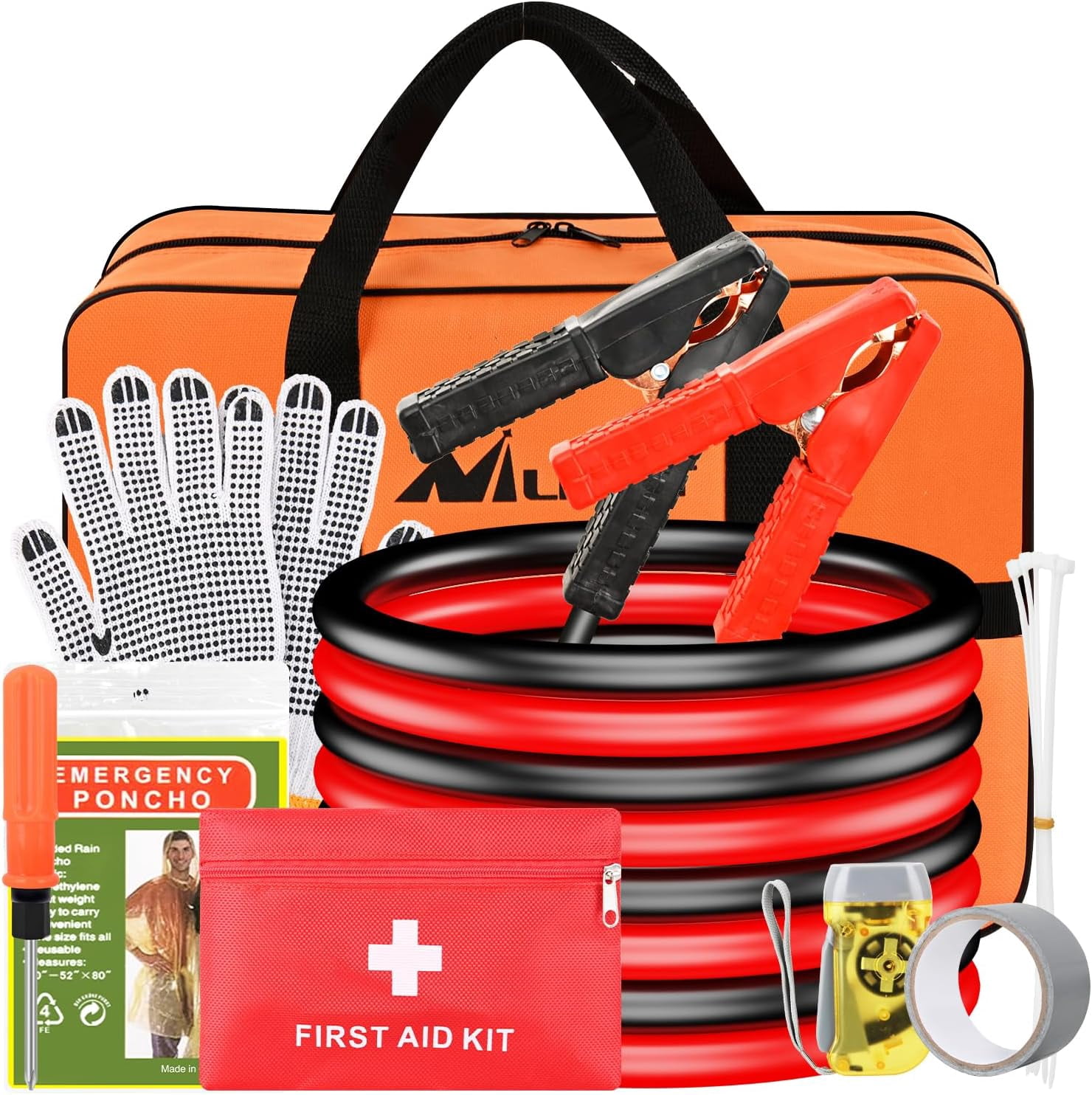Compressor In First Aid Nilight Car Emergency Kit with Jumper Cable Air Compressor Tire Repair ...